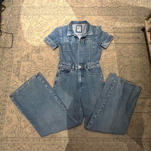 AFENDS Denim Flared Junmpsuit